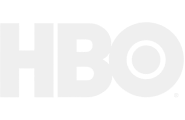 The image shows the HBO logo in bold, white capital letters on a transparent background.